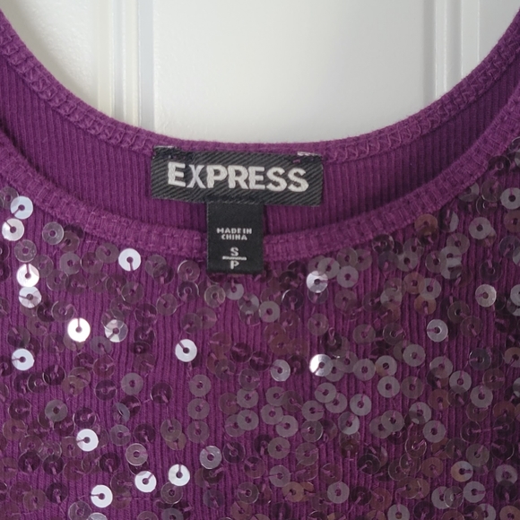 3 For $12 Bundle To Save Express Ribbed Sequin Front Tank S - Picture 2 of 4